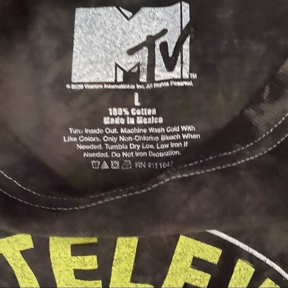 MTV Tie Dye T-shirt Long Sleeve Logo Med NWOT Lg - Picture 6 of 7